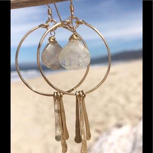 SOLD OUT 14KT gold filled quartz earrings